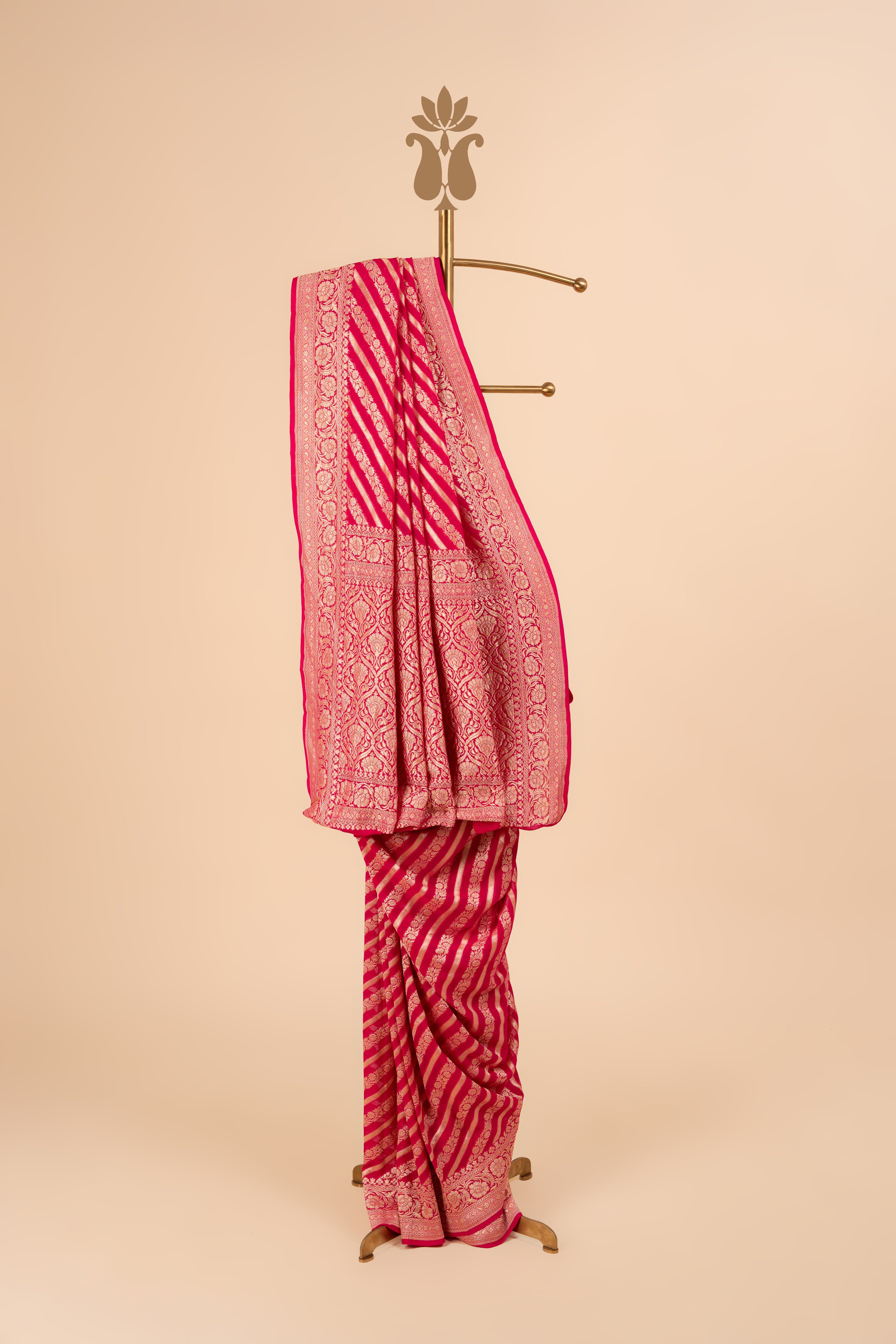 Rani Pink Georgette Banarasi Saree