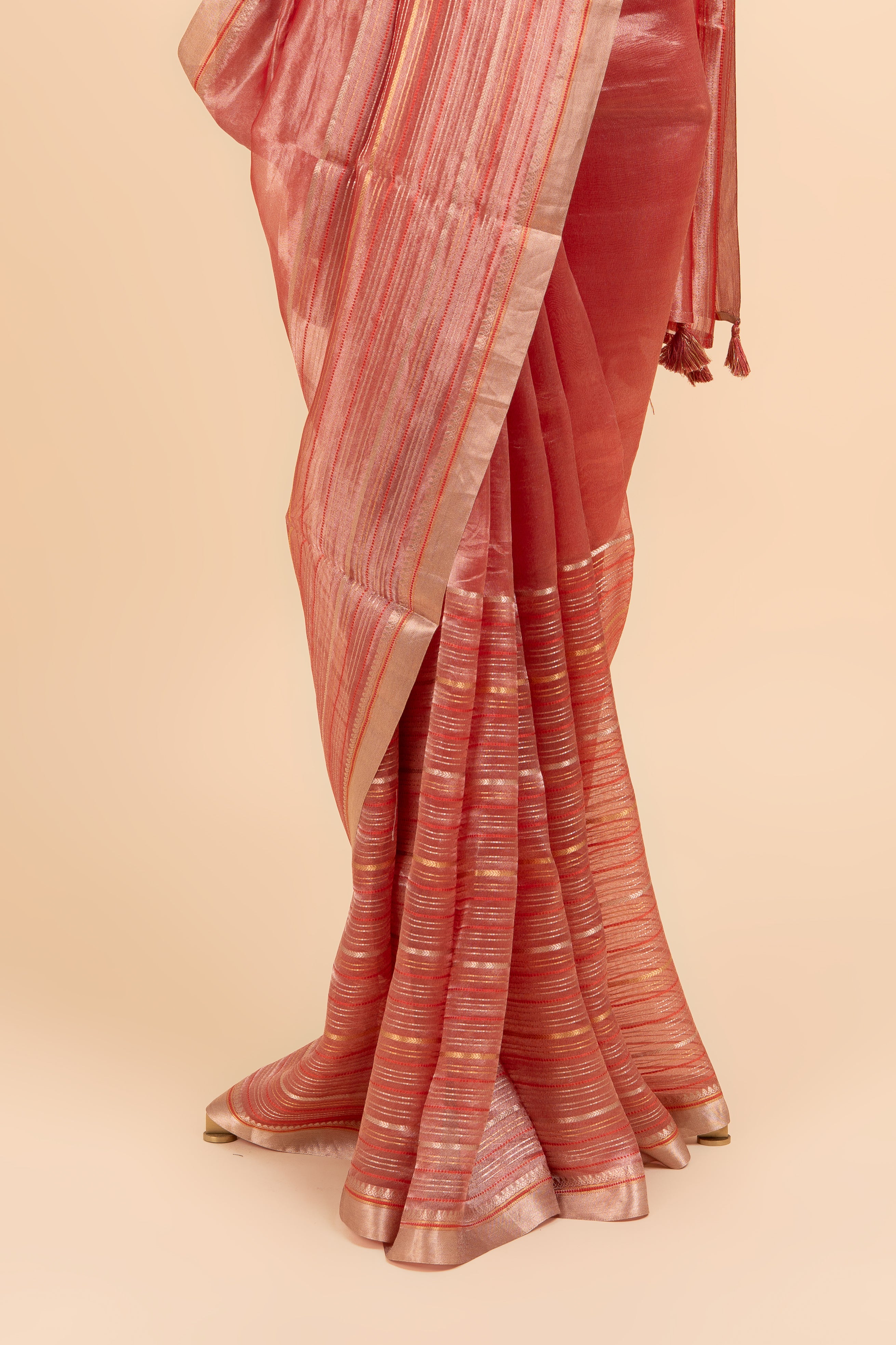 Regal Red Tissue Saree