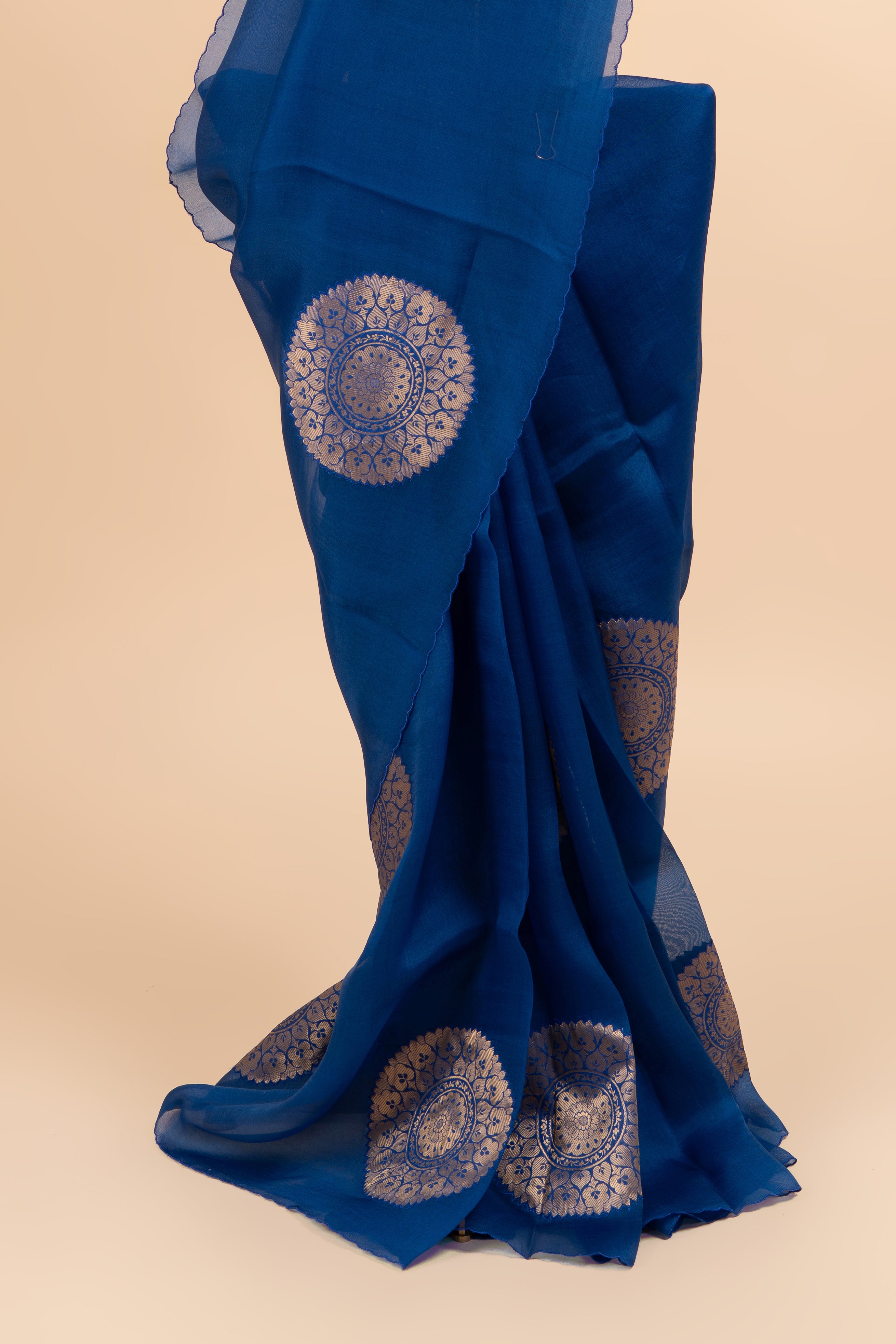 Royal Blue Organza Saree