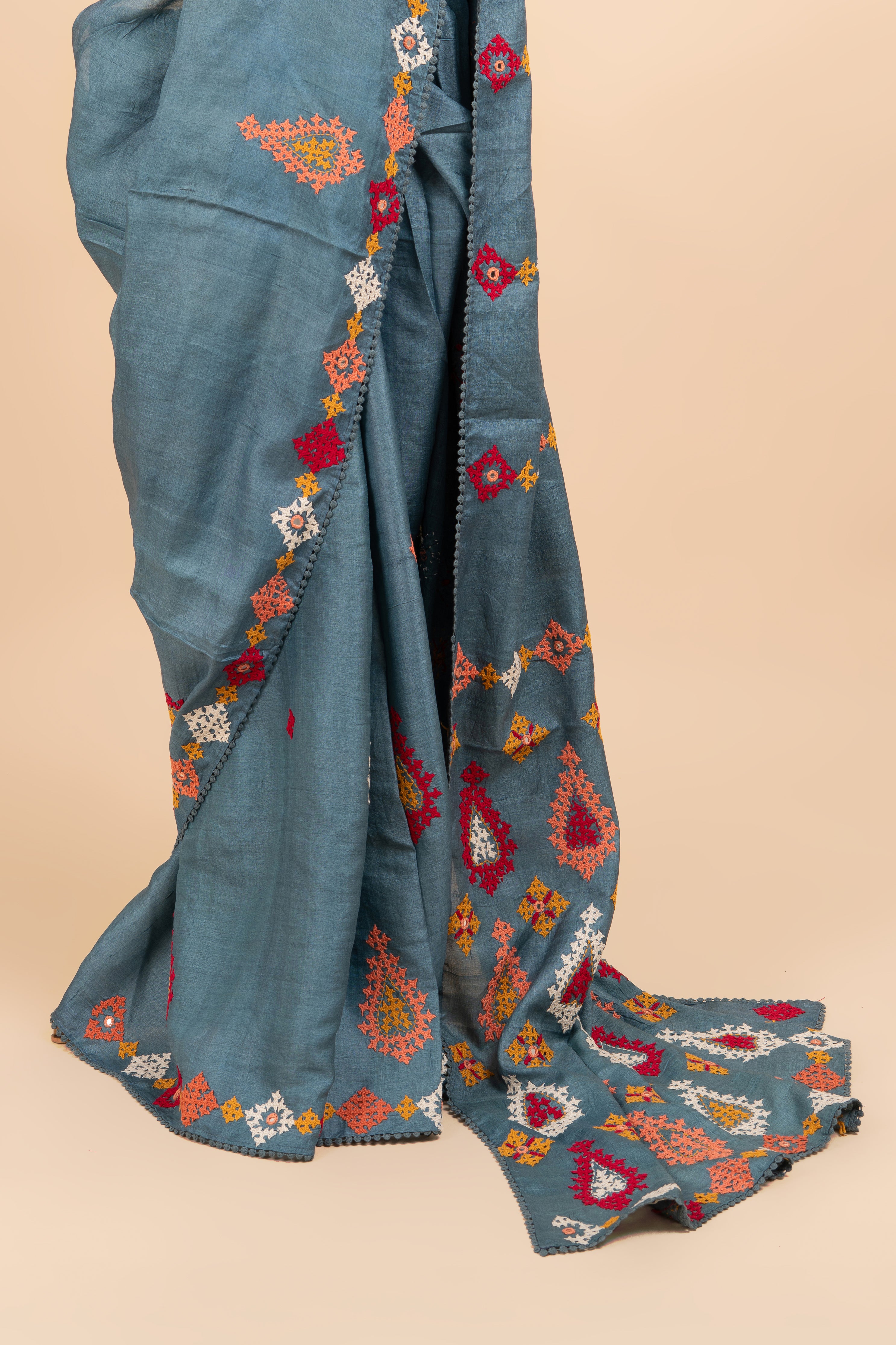 Royal Heritage Kutch Mirror Work Saree