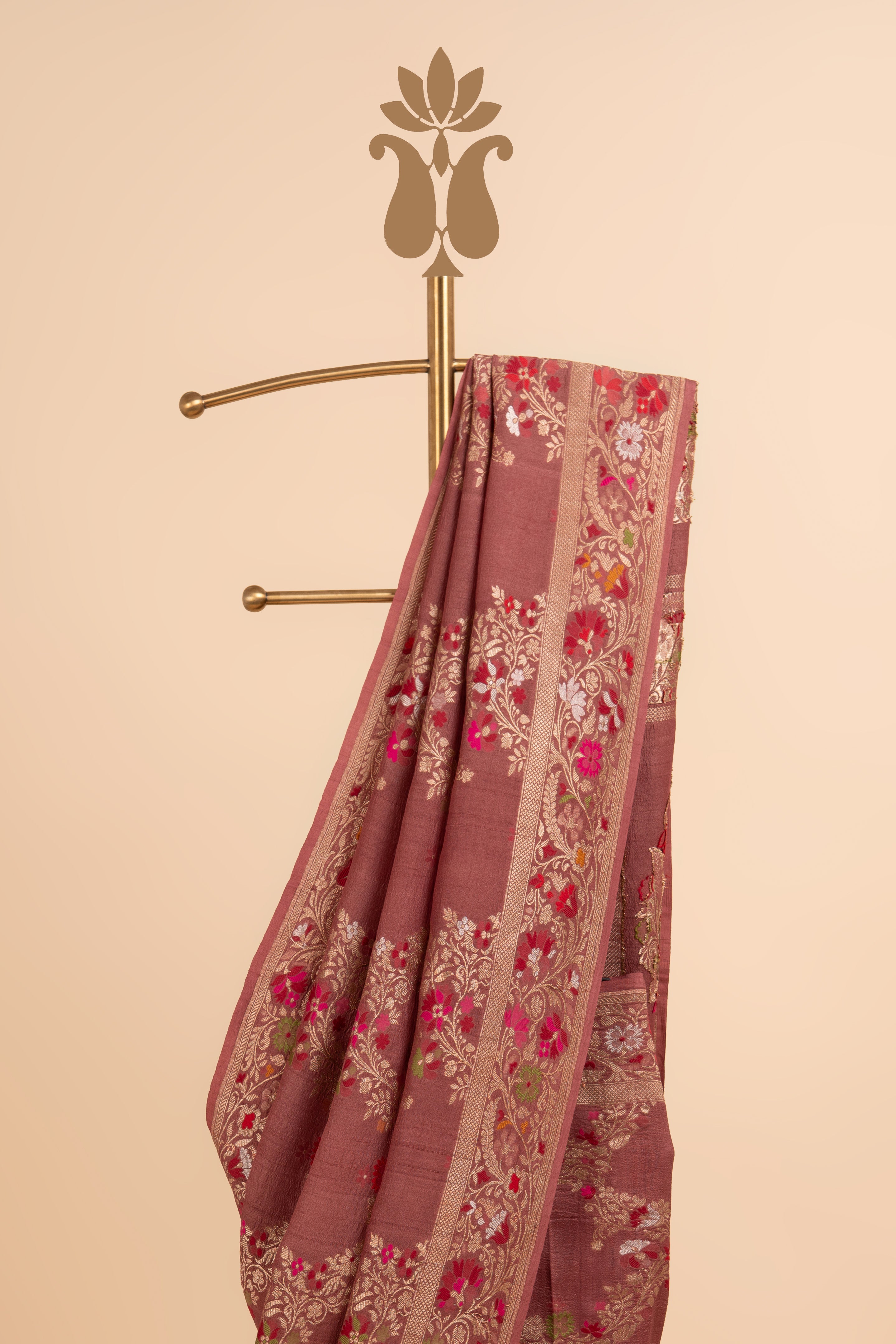 Soft Tussar Silk Drape Banarasi Saree