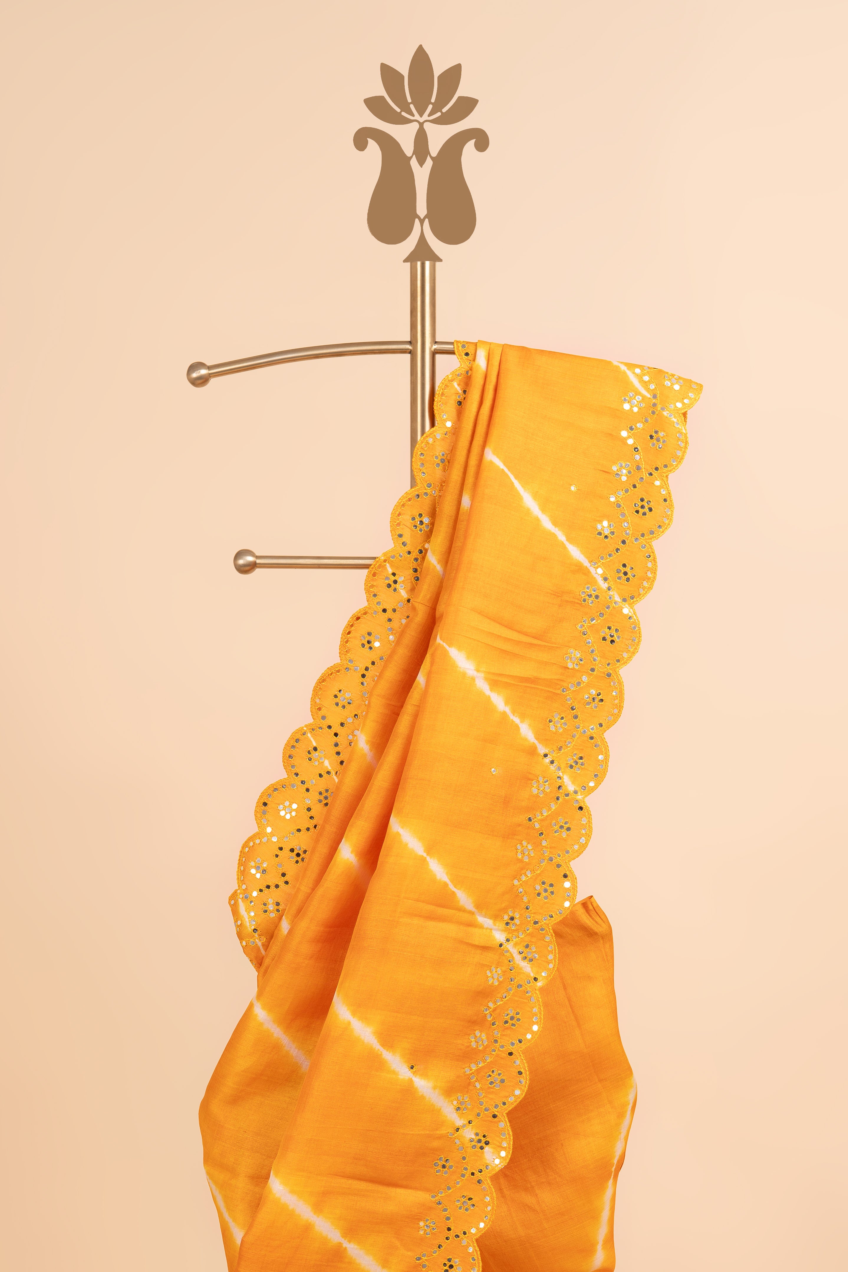 Yellow Rustic Shibori Appeal Saree